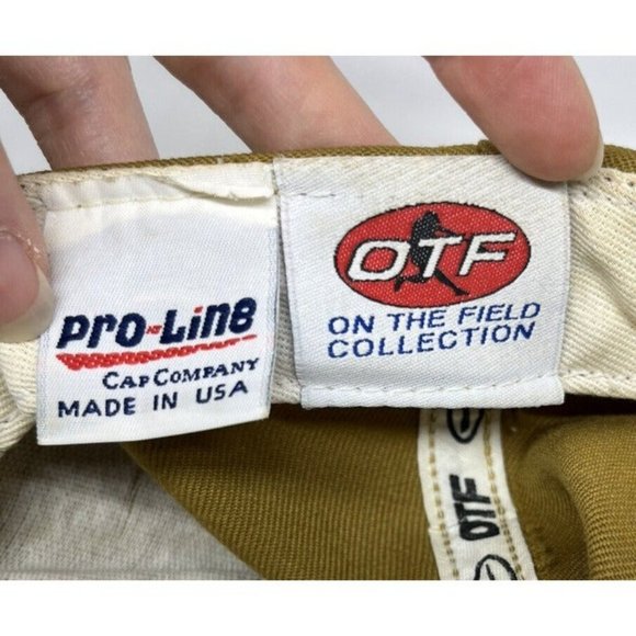 Vintage Georgia Tech Yellow Jackets Fitted Hat Sz L/XL Pro-Line OTF Made In USA - Picture 11 of 12